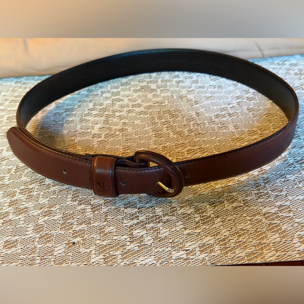 Calvin Klein genuine leather womens belt Sz M - Picture 2 of 12